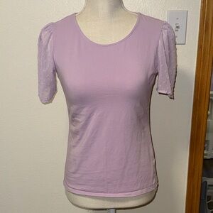 Laura Torelli Lilac Puff Sleeve Women's Top XS